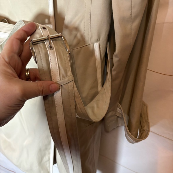 Michael Kors Beige Double-Breasted Trench Coat - Picture 3 of 8